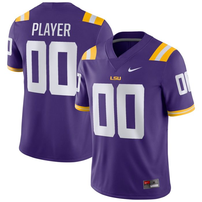 LSU Tigers Pick-A-Player NIL Replica Football Jersey - Purple