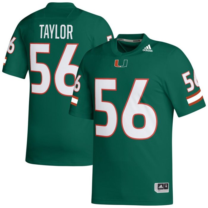 Leonard Taylor Miami Hurricanes adidas NIL Football Player Jersey - Green