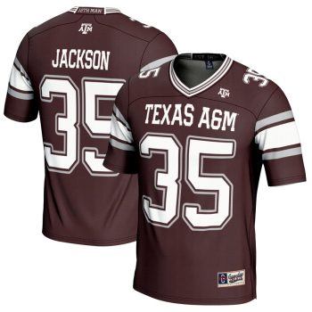 McKinnley Jackson Texas A&M Aggies GameDay Greats Youth NIL Player Football Jersey - Maroon