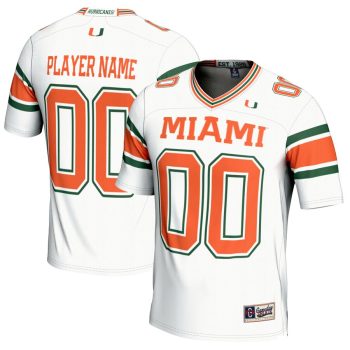 Miami Hurricanes GameDay Greats NIL Pick-A-Player Football Jersey - White