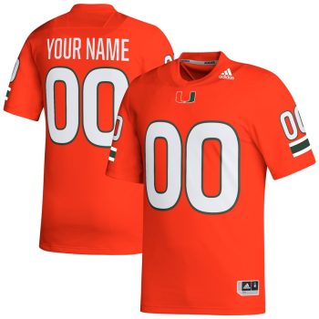 Miami Hurricanes adidas Custom Football Jersey - Orange