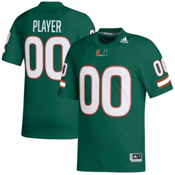 Miami Hurricanes adidas Pick-A-Player NIL Replica Football Jersey - Green