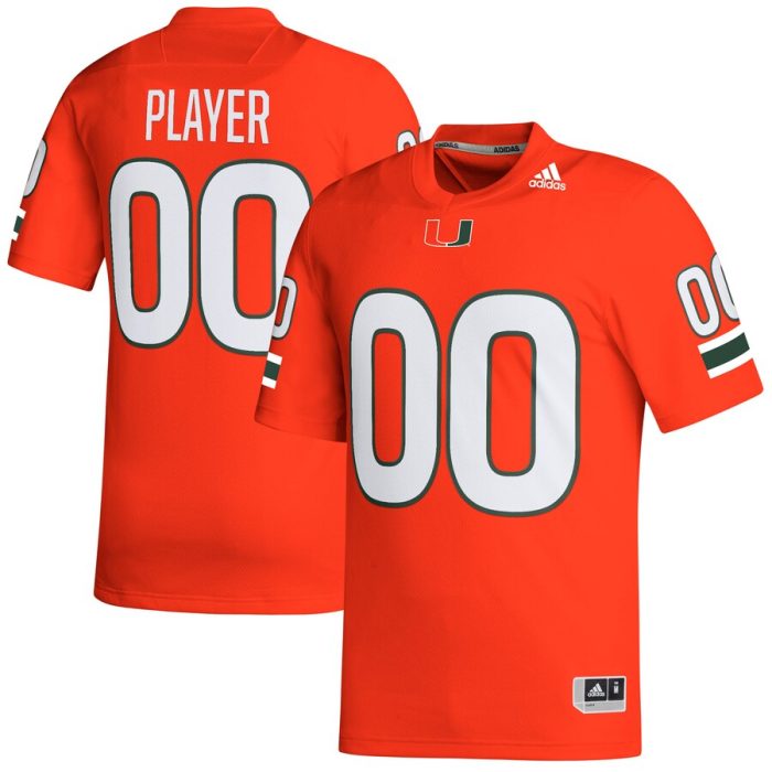 Miami Hurricanes adidas Pick-A-Player NIL Replica Football Jersey - Orange