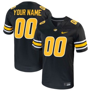 Missouri Tigers Football Custom Game Jersey - Black