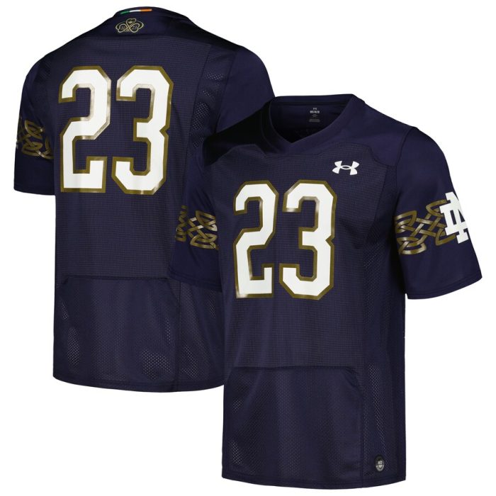 Notre Dame Fighting Irish Under Armour 2023 Aer Lingus College Football Classic Replica Jersey - Navy