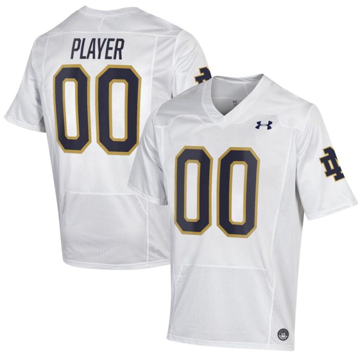 Notre Dame Fighting Irish Under Armour Pick-A-Player NIL Replica Football Jersey - White