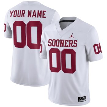 Oklahoma Sooners Jordan Brand Football Custom Game Jersey - White