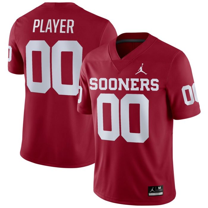 Oklahoma Sooners Jordan Brand Pick-A-Player NIL Replica Football Jersey - Crimson