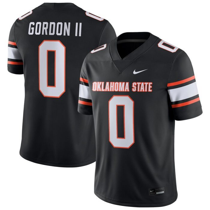 Ollie Gordon II Oklahoma State Cowboys Alternate NIL Football Player Jersey - Black