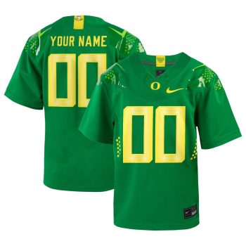 Oregon Ducks Youth Custom Football Game Jersey- Green