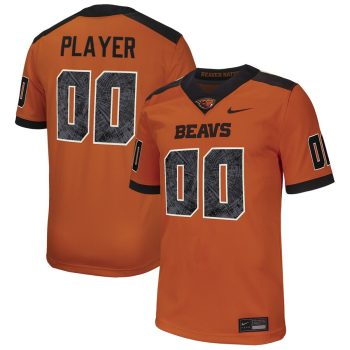 Oregon State Beavers Pick-A-Player NIL Football Game Jersey - Orange