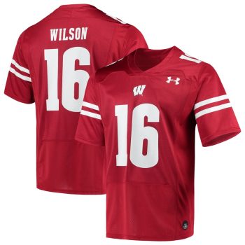 Russell Wilson Wisconsin Badgers Under Armour Replica Alumni Jersey - Red