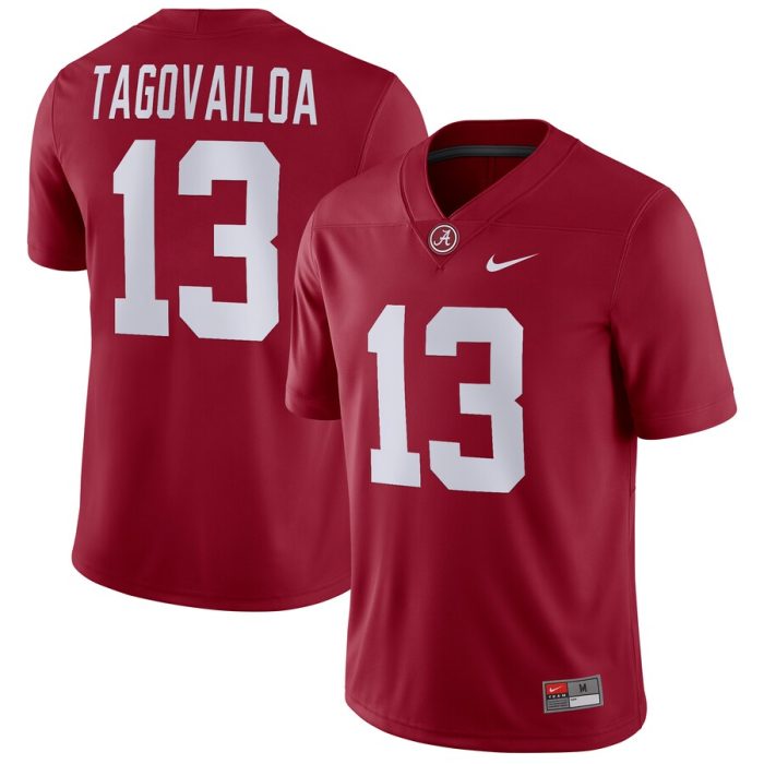 Tua Tagovailoa Alabama Crimson Tide Player Game Jersey - Crimson