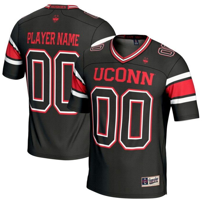 UConn Huskies GameDay Greats NIL Pick-A-Player Football Jersey - Black