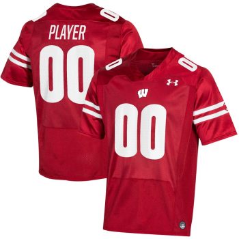 Wisconsin Badgers Under Armour Pick-A-Player NIL Replica Football Jersey - Red