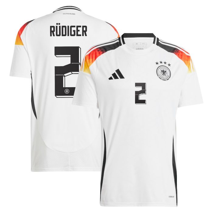 Antonio RRudiger 2 Germany National Team 2024 Home Men Jersey - White