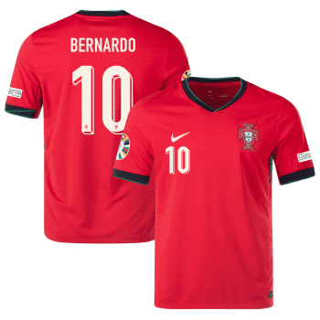 Bernardo Silva 10 Portugal National Team 2024 Home Men Jersey - Red