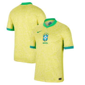 Brazil National Team 2024 Home Stadium Men Jersey - Yellow