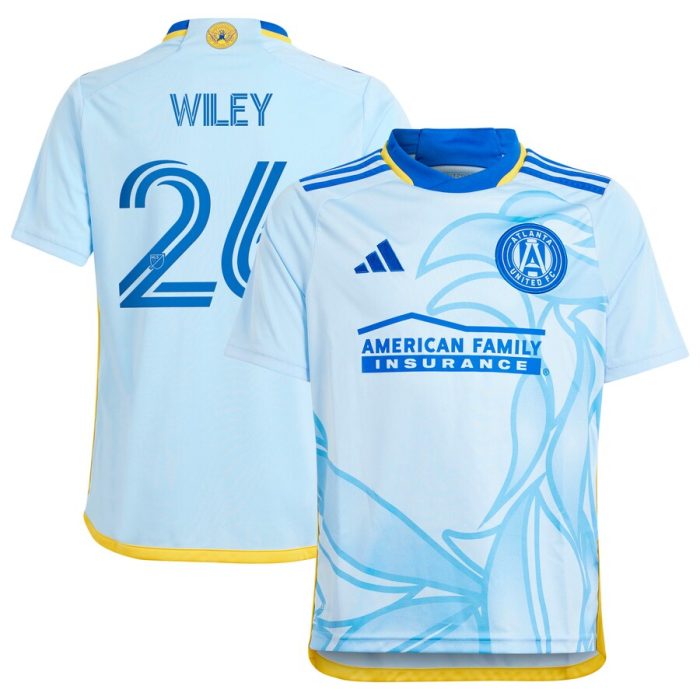 Caleb Wiley Atlanta United FC Youth 2024 The Resurgens Kit Replica Player Jersey - Light Blue