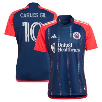 Carles Gil New England Revolution 2024 Boston Tea Party Replica Player Jersey Navy