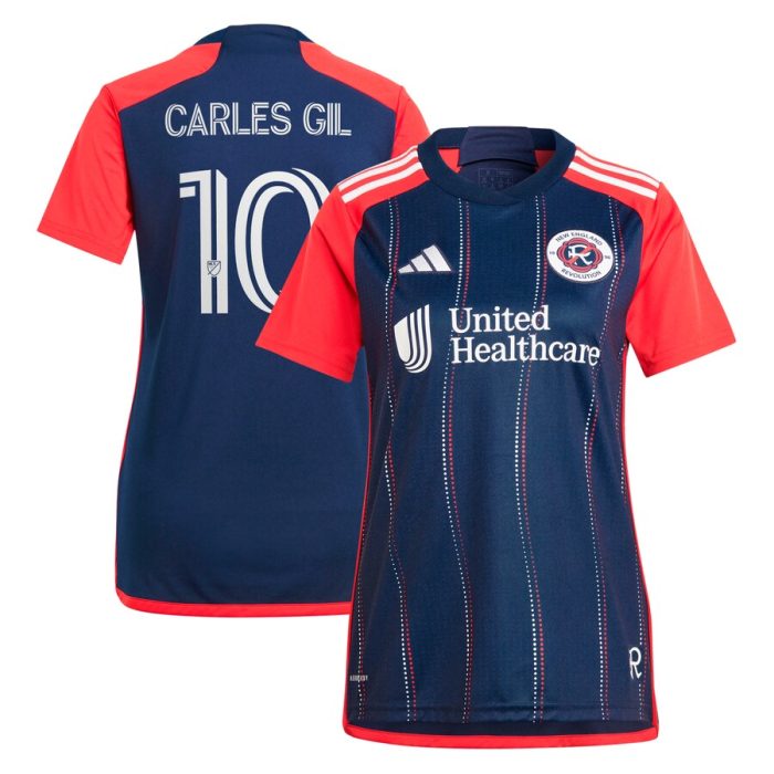 Carles Gil New England Revolution Women's 2024 Boston Tea Party Replica Player Jersey Navy