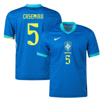 Casemiro 5 Brazil National Team 2024 Away Stadium Men Jersey - Blue