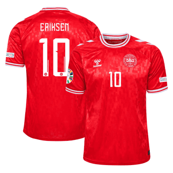 Christian Eriksen 10 Denmark National Team 2024 Home Stadium Men Jersey - Red