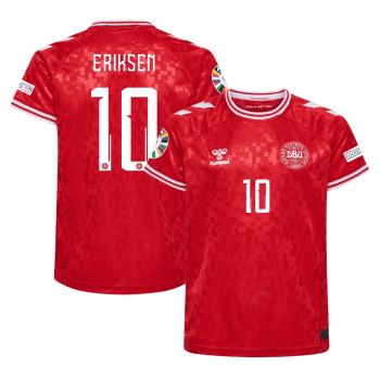 Christian Eriksen 10 Denmark National Team 2024 Home Stadium Youth Jersey - Red