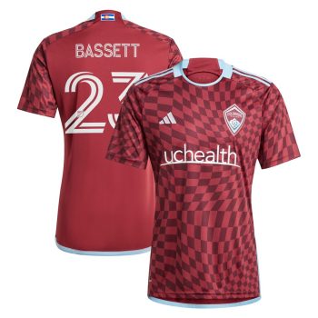 Cole Bassett Colorado Rapids 2024 One Flag Kit Replica Player Jersey - Burgundy