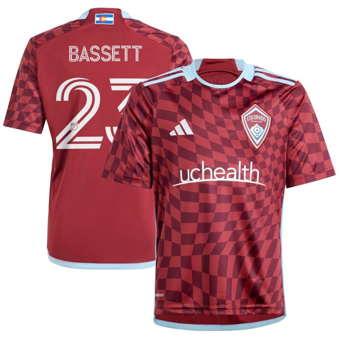 Cole Bassett Colorado Rapids Youth 2024 One Flag Kit Replica Player Jersey - Burgundy