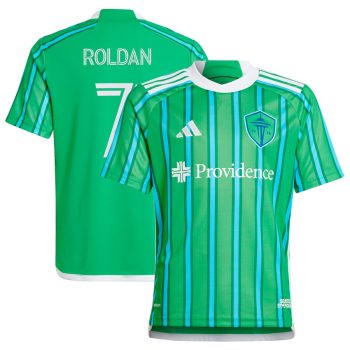 Cristian Roldan Seattle Sounders FC Youth 2024 The Anniversary Kit Replica Player Jersey Green