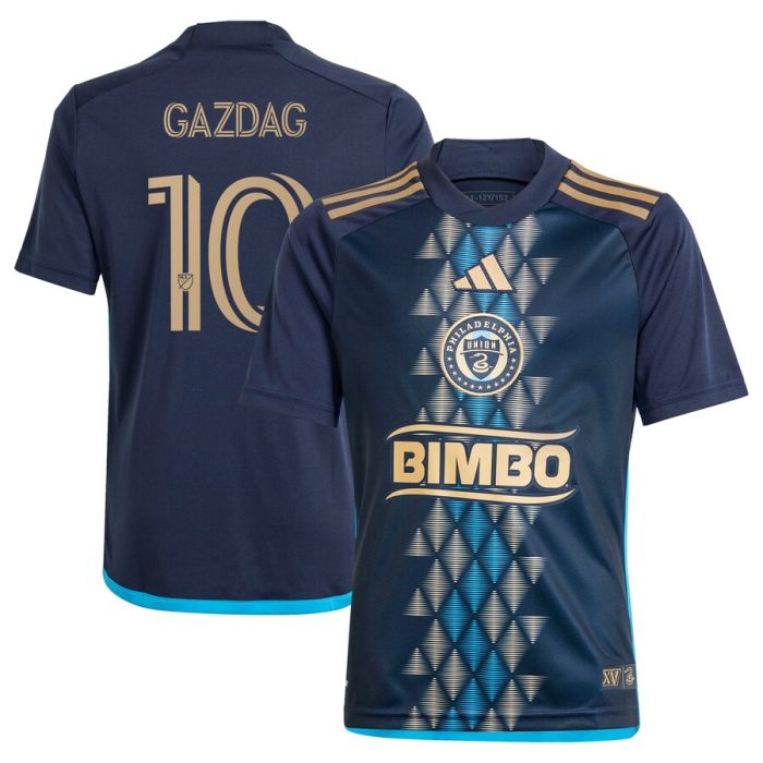 Daniel Gazdag Philadelphia Union Youth 2024 The XV Kit Replica Player Jersey Navy