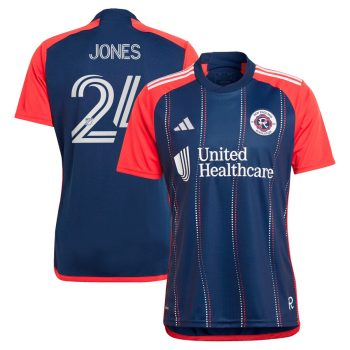 DeJuan Jones New England Revolution 2024 Boston Tea Party Replica Player Jersey Navy