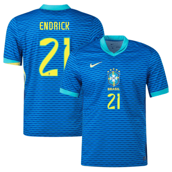 Endrick 21 Brazil National Team 2024 Away Stadium Men Jersey - Blue
