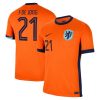 Frenkie de Jong 21 Netherlands National Team 2024 Home Men Jersey - Orange