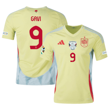 Gavi 9 Spain National Team 2024 Away Men Jersey - Yellow