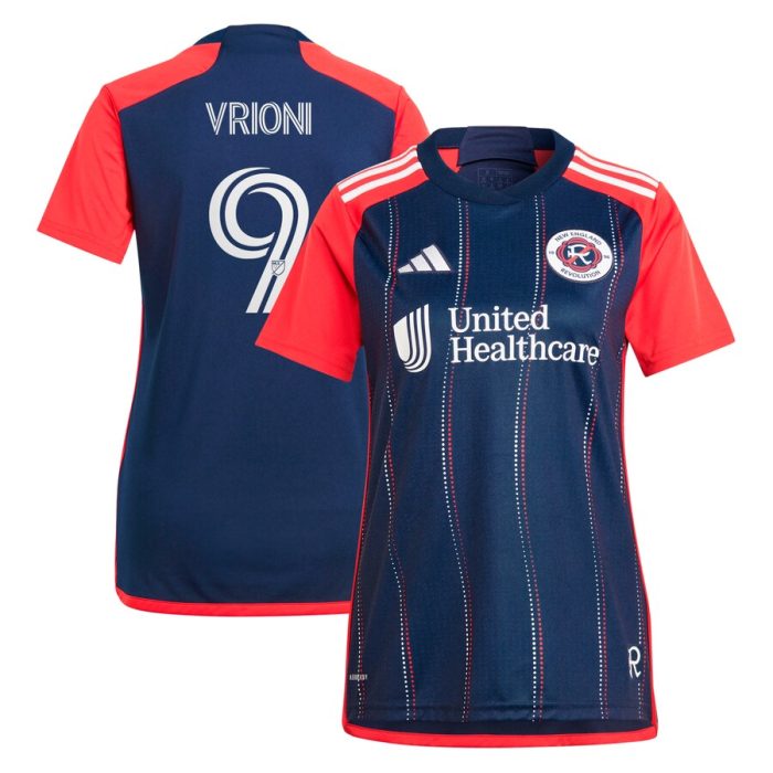 Giacomo Vrioni New England Revolution Women's 2024 Boston Tea Party Replica Player Jersey Navy