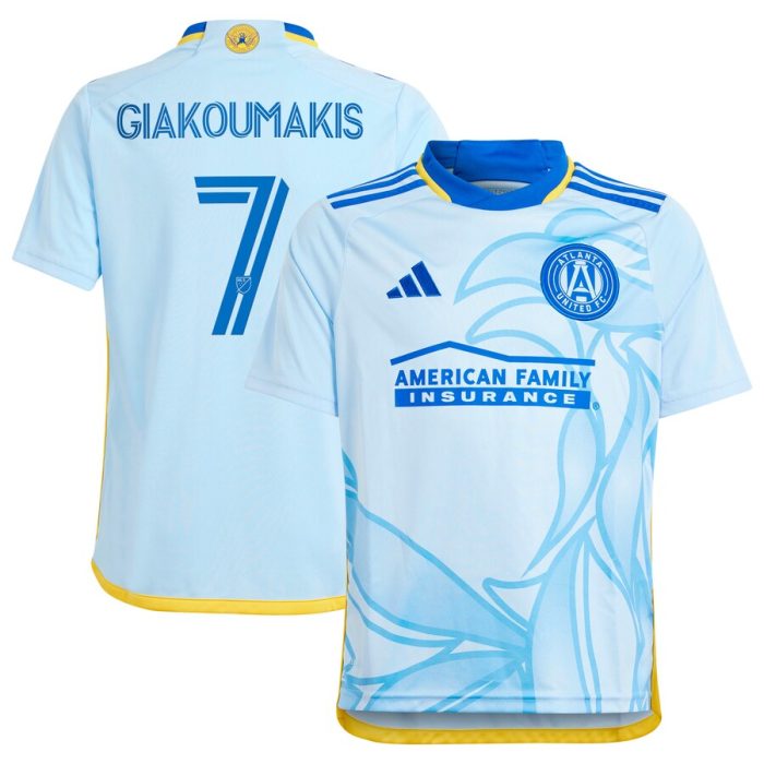 Giorgos Giakoumakis Atlanta United FC Youth 2024 The Resurgens Kit Replica Player Jersey - Light Blue