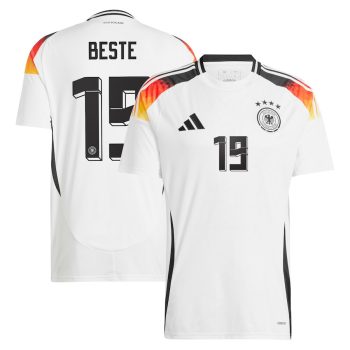 Jan-Niklas Beste 19 Germany National Team 2024 Home Men Jersey - White