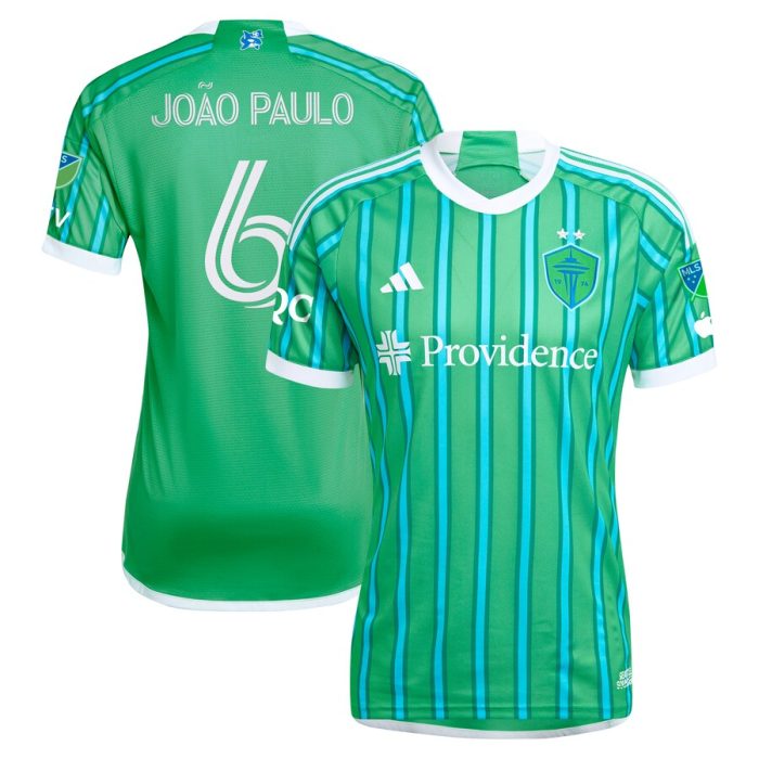 Joao Paulo Seattle Sounders FC 2024 The Anniversary Kit Player Jersey Green