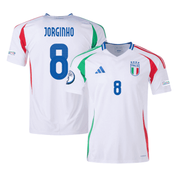 Jorginho 8 Italy National Team 2024 Away Men Jersey - White