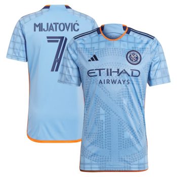 Jovan Mijatovic New York City FC 2024 The Interboro Kit Replica Player Jersey - Light Blue