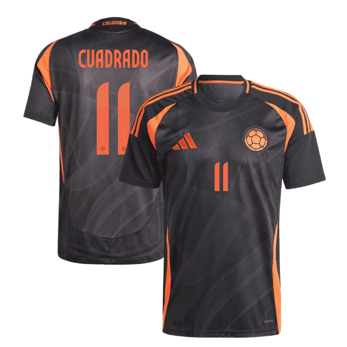 Juan Cuadrado 11 Colombia National Team 2024 Away Men Jersey - Black