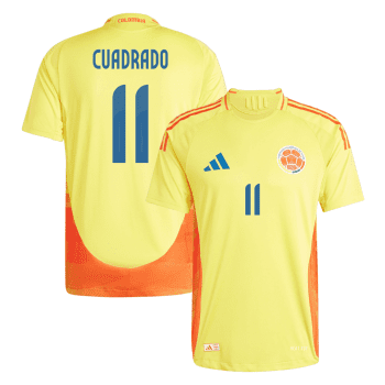Juan Cuadrado 11 Colombia National Team 2024 Home Men Jersey - Yellow