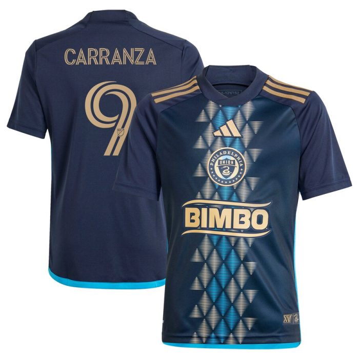 Julian Carranza Philadelphia Union Youth 2024 The XV Kit Replica Player Jersey Navy