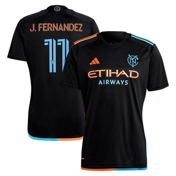 Julian Fernandez New York City FC 2024 24/7 Kit Replica Player Jersey Black