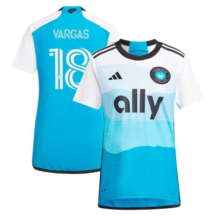 Kerwin Vargas Charlotte FC Women's 2024 The Carolina Kit: Explore Replica Player Jersey - Blue