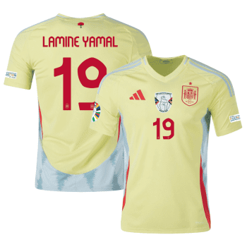 Lamine Yamal 19 Spain National Team 2024 Away Men Jersey - Yellow