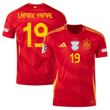 Lamine Yamal 19 Spain National Team 2024 Home Men Jersey - Scarlet