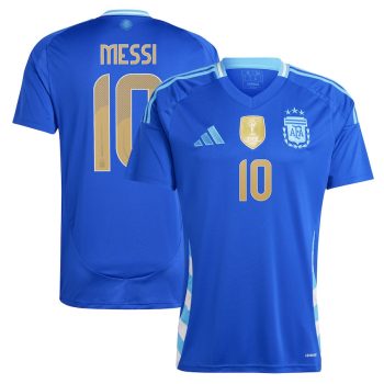 Lionel Messi 10 Argentina National Team 2024 Away Men Jersey - Blue